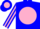 Silk - Blue, pink ball, pink dot stripe on sleeves