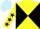 Silk - Yellow and black diabolo, yellow sleeves, black stars, light blue cap