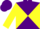 Silk - Purple & yellow diagonal quarters, yellow slvs
