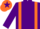Silk - Purple, orange braces, orange cap, purple star