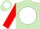 Silk - Light green, white ball with red 'm', red sleeves