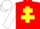 Silk - Red, yellow cross of lorraine, white sleeves and cap