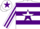 Silk - White, purple star belt, purple hoops, white star stripe on purple stripe on sleeves