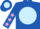 Silk - Royal blue, light  blue ball, pink mjd, pink stars on sleeves