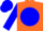 Silk - Orange, orange 'jj' on blue ball, blue sleeves, blue cap