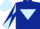 Silk - Dark blue, light blue inverted triangle, light blue and dark blue diabolo on sleeves, light blue cap, dark blu