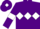 Silk - Purple, White triple diamond, armlets and diamond on cap