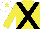 Silk - Yellow, black cross sashes, white cap, yellow star