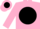 Silk - Aqua, pink emblem on black ball, pink band on sleeves