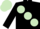 Silk - Black, large Light Green spots, Light Green cap