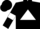 Silk - Black, white triangle, white armlets on sleeves, black cap