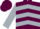 Silk - Maroon, silver chevrons, silver slvs