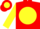 Silk - Red, red 'c' on yellow ball, yellow sleeves