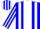 Silk - Blue, white panel stripes