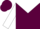 Silk - Maroon, white triangular yoke on front and back, white 'sp' on front, maroon 'sp' on back, white cuff on sleeves