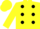 Silk - Yellow, black dots, black band on yellow sleeves