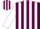 Silk - Maroon, white stripes, white sleeves