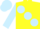 Silk - Yellow, large Light Blue spots, sleeves and cap