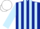 Silk - Dark blue and light blue stripes, light blue sleeves, white cap