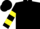 Silk - Black, yellow hoops on sleeves, yellow trim