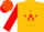 Silk - Gold, red star, gold blocks on red sleeves