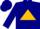 Silk - Navy blue, gold triangle