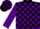Silk - Black, 's' on purple block, purple blocks on sleeves