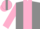 Silk - Gray, pink stripe, pink 'ds', pink sleeves