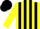 Silk - Yellow and black stripes, yellow and black cap