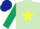 Silk - Light green, yellow star, dark green sleeves, dark blue cap