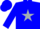 Silk - Blue, silver star, silver band on sleeves