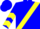 Silk - Blue, blue 'd/h' in blue 'c' on yellow sash, yellow chevrons on sleeves