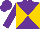Silk - Purple and gold diagonal quarters