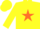 Silk - Yellow body, orange star, yellow arms, yellow cap