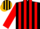 Silk - Black, gold & red stripes on sleeves