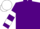 Silk - Purple, white horizontal 8, white bars on sleeves, white cap