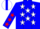 Silk - Blue, white stars, white stripe and red stars on sleeves