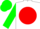 Silk - White, green 'sp' in red ball, red and green sleeves, red, white and green cap