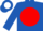 Silk - Royal blue, white 't' on red ball