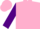 Silk - Pink, pink diamond stripe on purple sleeves