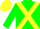 Silk - Kelly green, yellow cross sashes, green and yellow cap