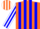 Silk - Orange, white and blue panels