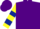 Silk - Purple, yellow and dark blue hooped sleeves