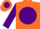 Silk - Orange, orange 'jr' on purple ball, purple sleeves