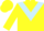Silk - Yellow, light blue triangular panel, light blue band on sleeves