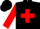 Silk - Black, red & silver emblem, red cross on sleeves