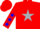 Silk - Dark red, silver star on front, silver 'rolling oaks ranch' emblem on back, silver and blue stars on sleeves