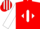 Silk - Red, red 'fc' on white diamond, red stripes on white sleeves