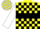 Silk - Yellow, white and black block hoop, black blocks on white sleeves