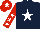 Silk - Dark Blue, White star, Red sleeves, White stars, Red cap, White star